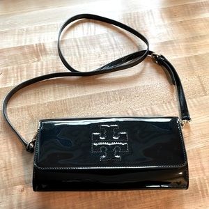 Tory Burch Patent Clutch with Crossbody Strap